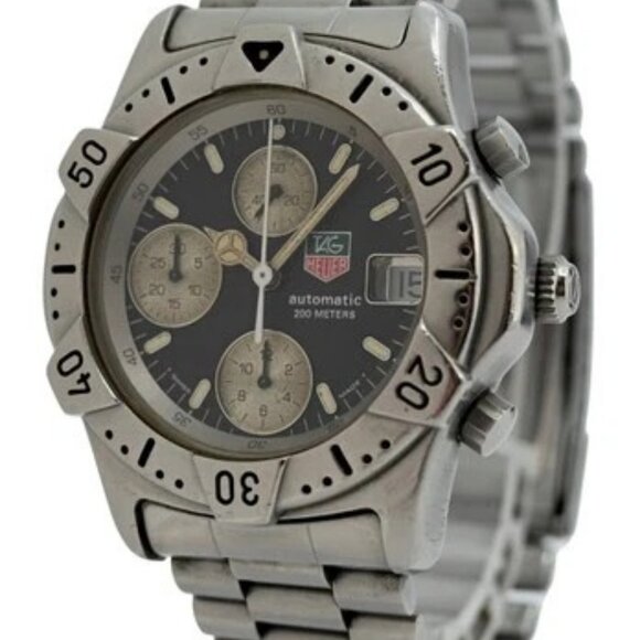 Tag Heuer Men's 37mm 2000 Series Chronograph Automatic SS Watch! Ref: 840.306! - Picture 3 of 11